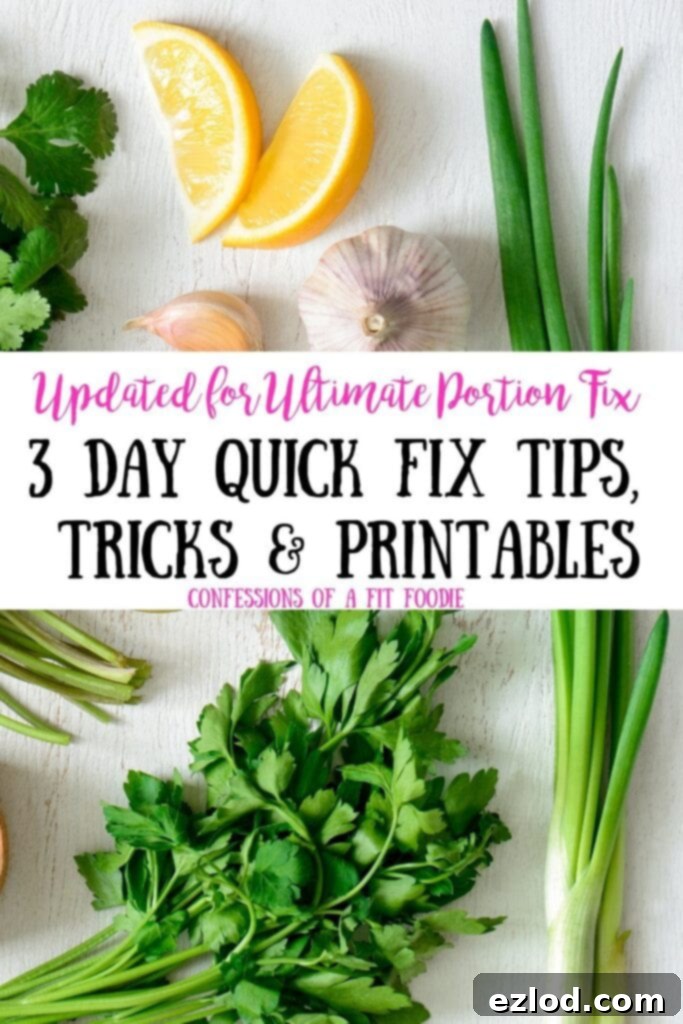 Pinerest image for 3 Day Quick Fix