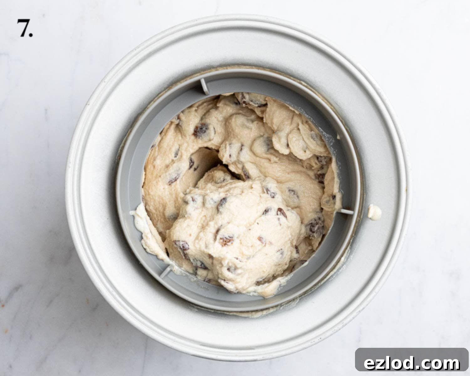 Step 7, the churned ice cream.
