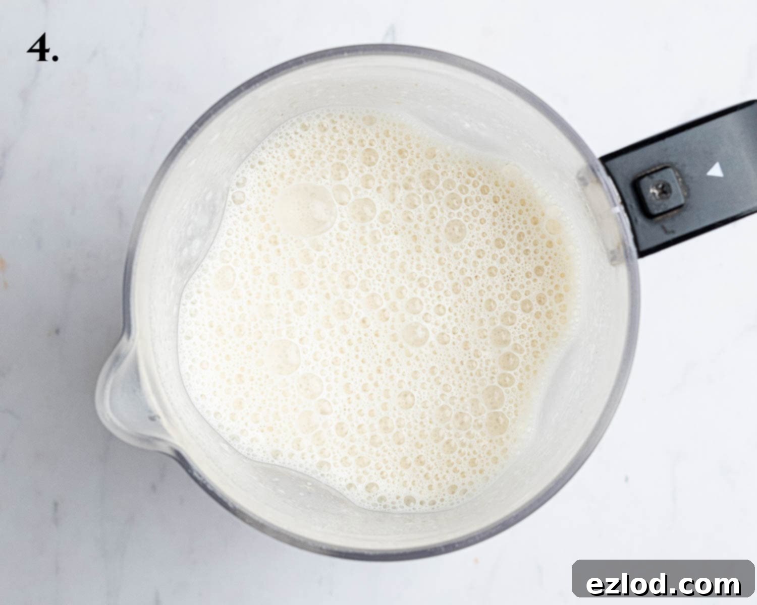 Step 4, the blended ice cream base.