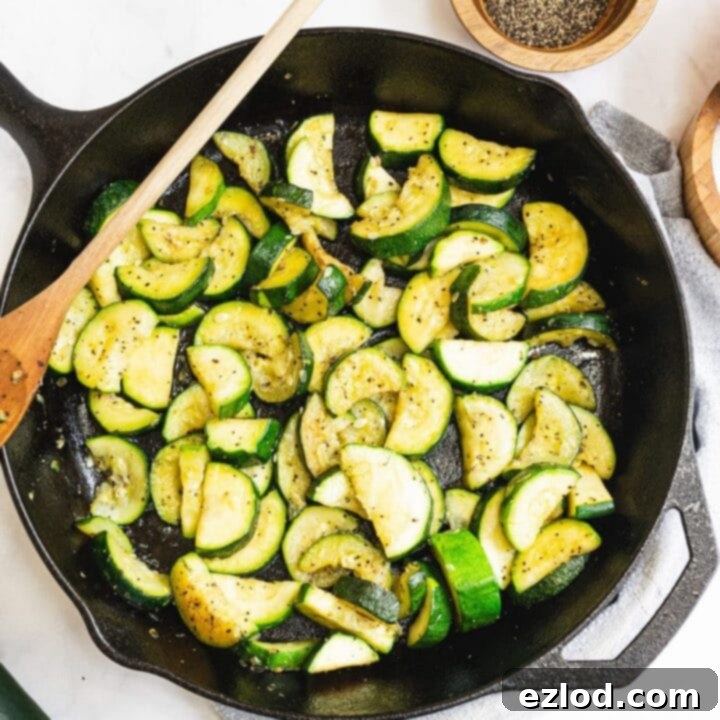 A bowl of sautéed zucchini.