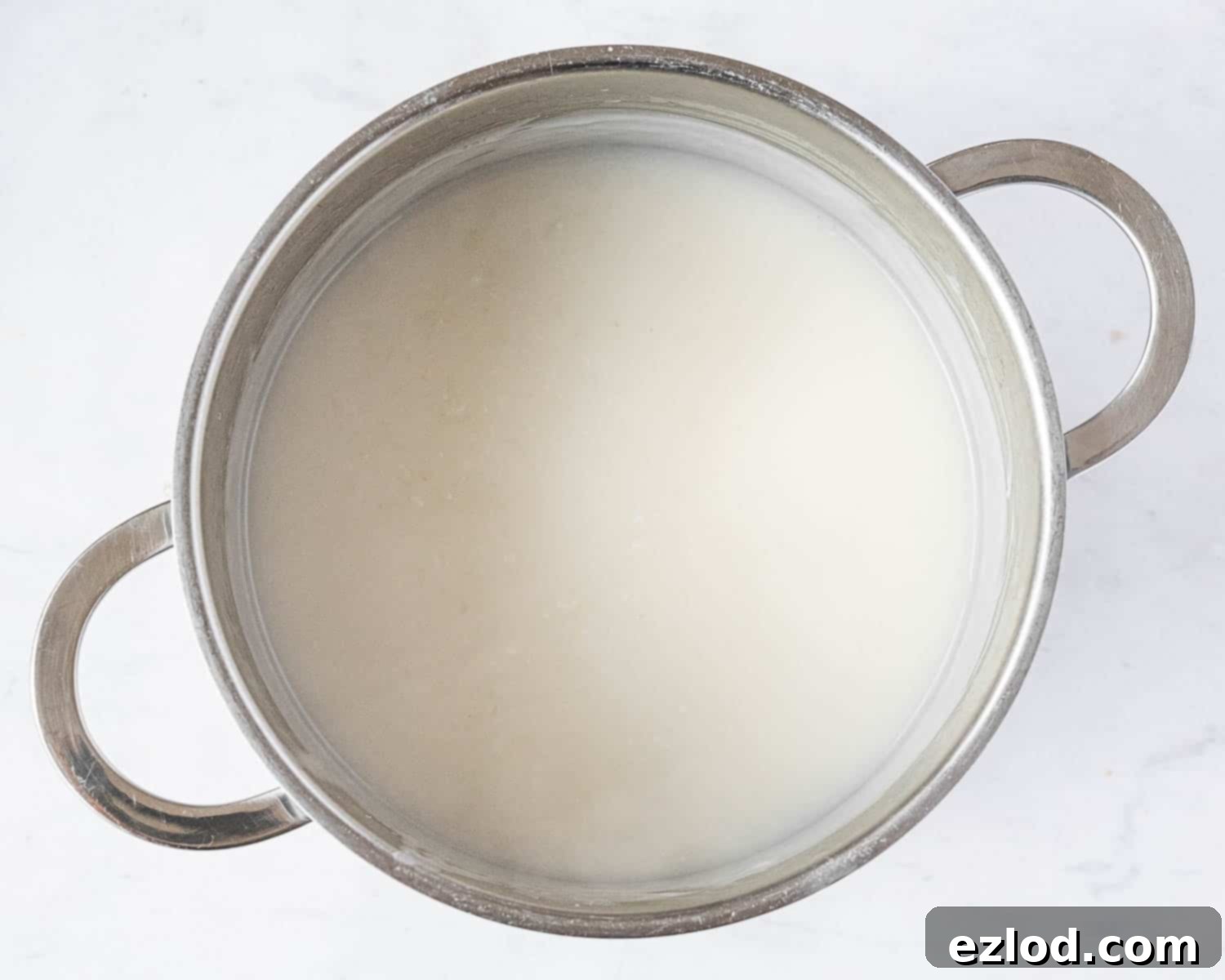 Step 2, the cooked rice pudding.