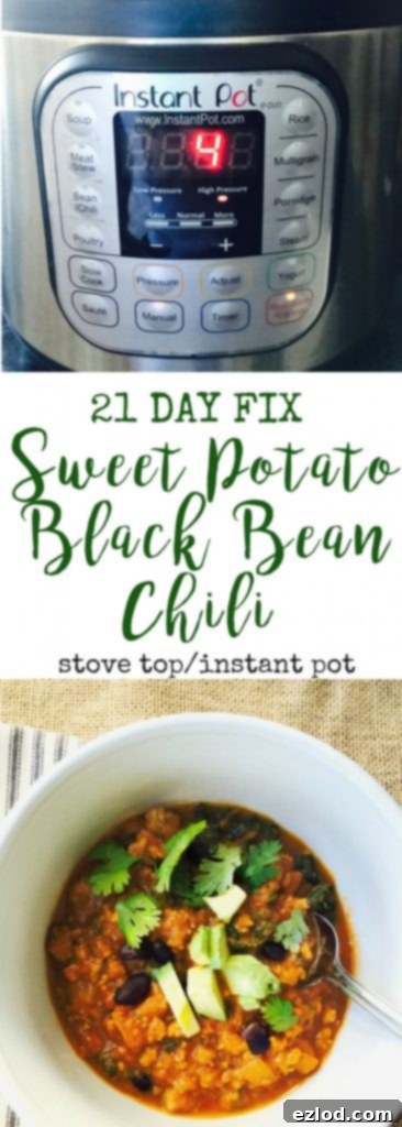 Sweet Potato and Black Bean Chili for a healthy meal
