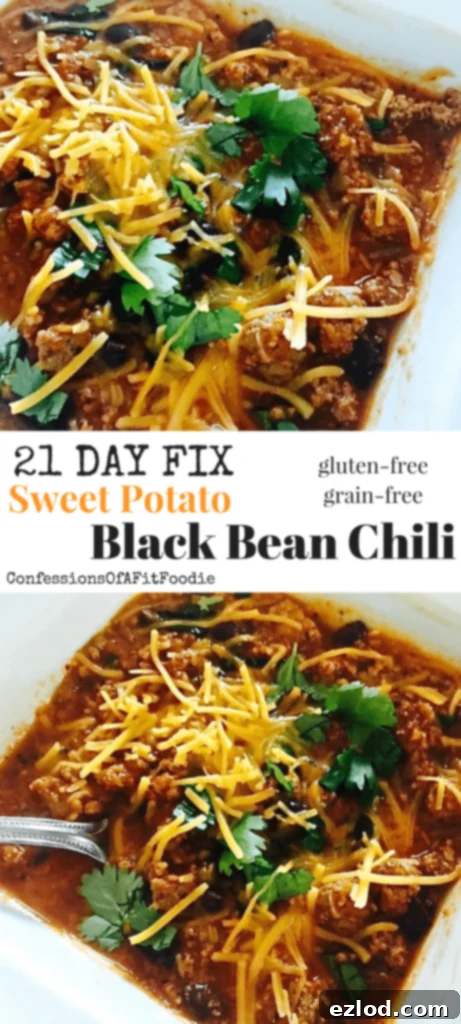 21 Day Fix Sweet Potato and Black Bean Chili 