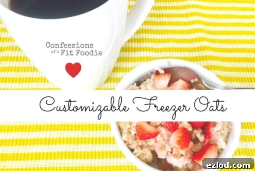Customizable Freezer Steel Cut Oats - a great make-ahead 21 Day Fix breakfast option.