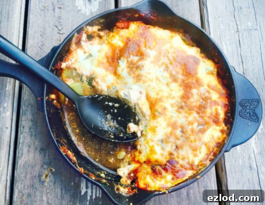 Lazy One Skillet Lasagna - a hearty and healthy 21 Day Fix friendly meal.