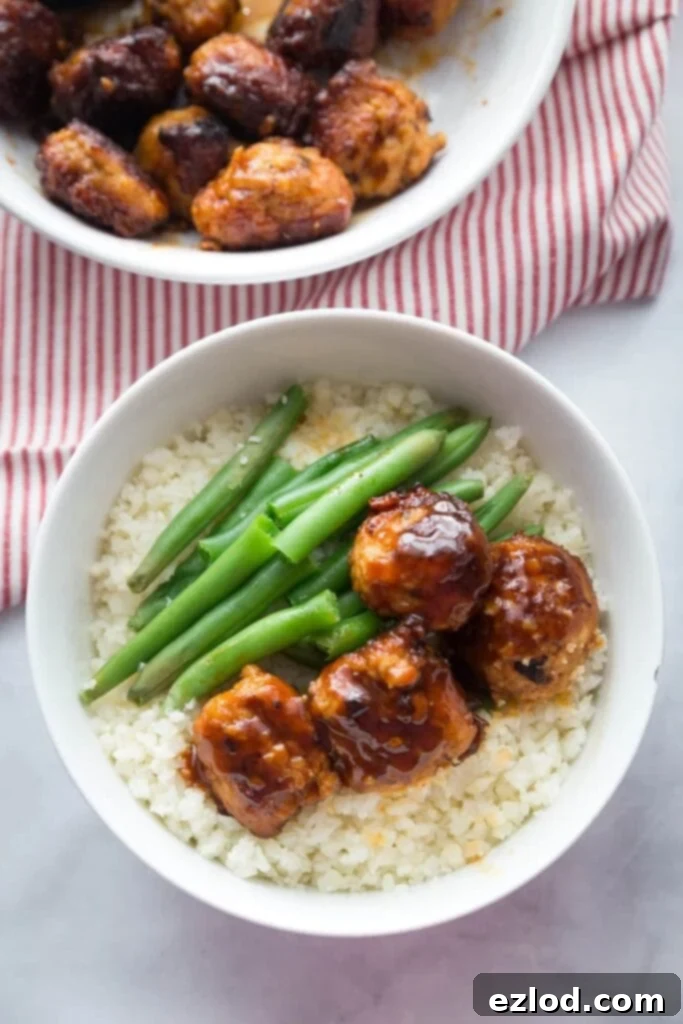 21 Day Fix Meal Plan Volume 19: Mastering Portion Control 6 Plate of Asian Chicken Meatballs with greens