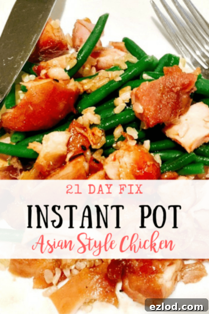 21 Day Fix Instant Pot Asian Style Chicken ready to serve