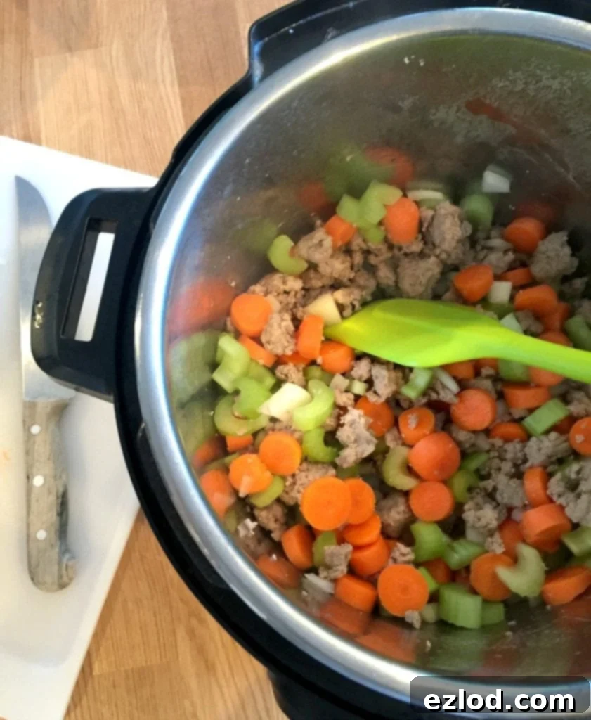 Hearty Instant Pot Buffalo Chicken Chili ready to be served