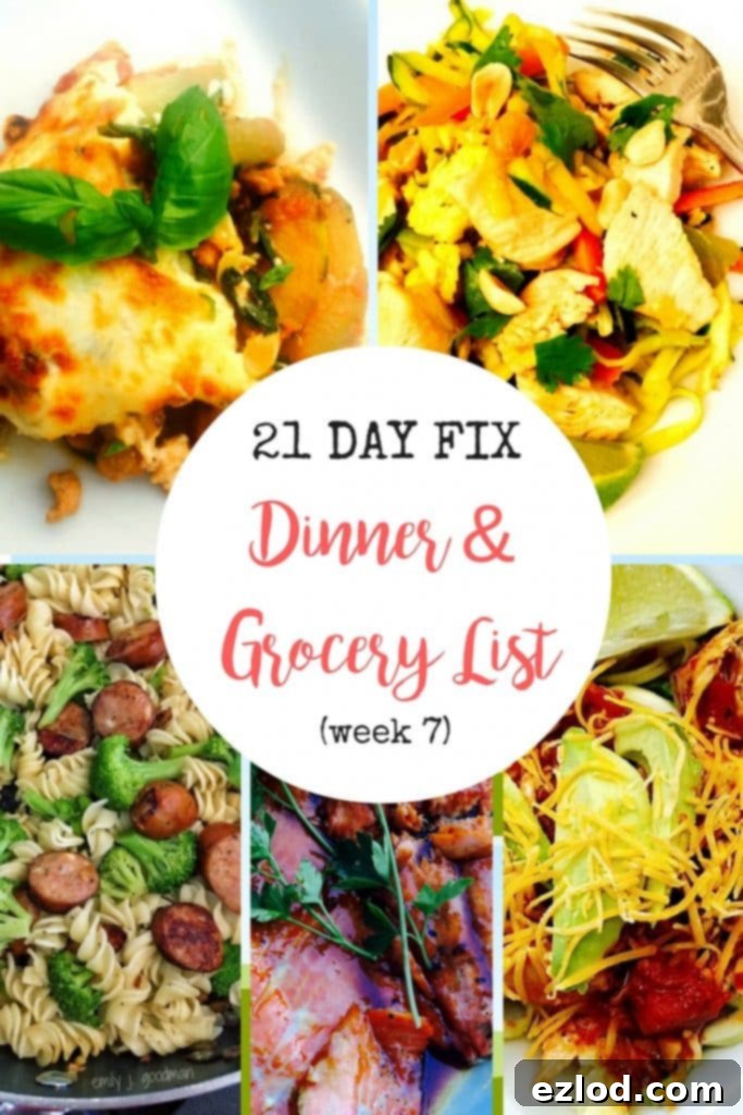21 Day Fix Dinner Plan