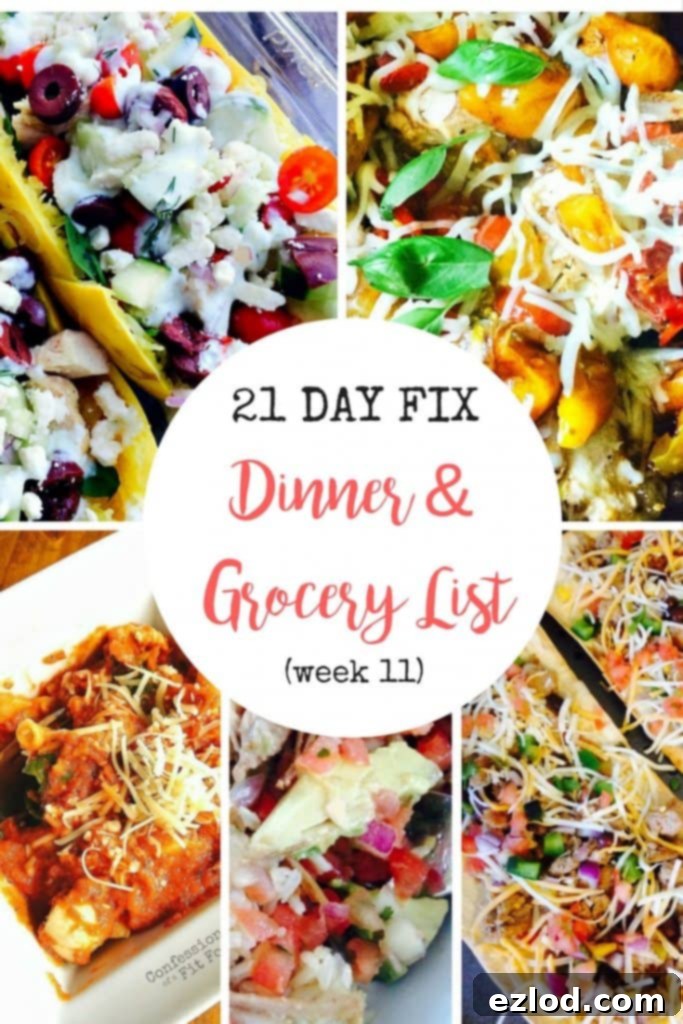21 Day Fix Meal Plan - Weekly Healthy Dinners