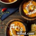 Spiced yellow split pea and sweetcorn soup with cheesy arepas (corn griddle cakes)