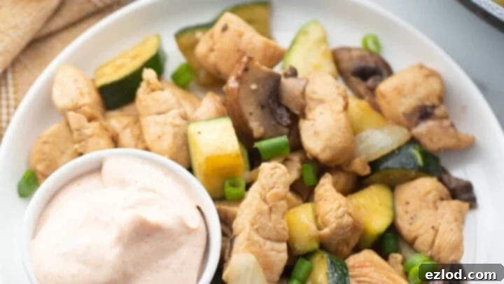 Hibachi Chicken stir fry with zucchini