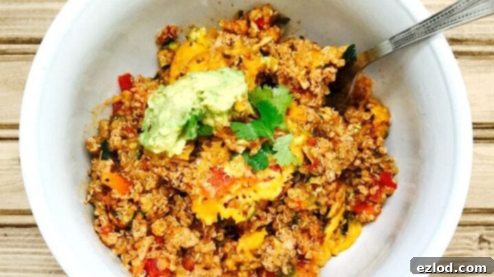 Turkey Quinoa Taco Bake with hidden zucchini