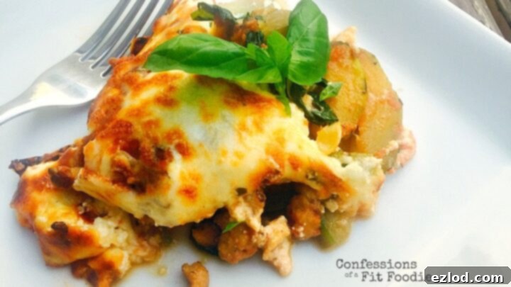One skillet zucchini lasagna in a pan