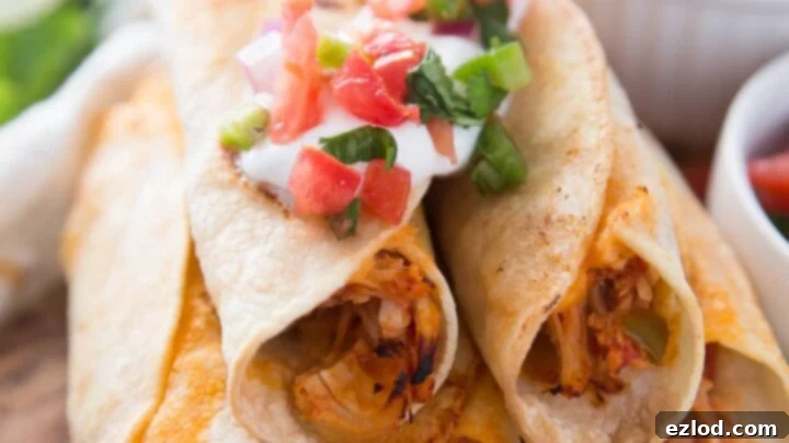 Healthy Instant Pot Airfryer Chicken Taquitos