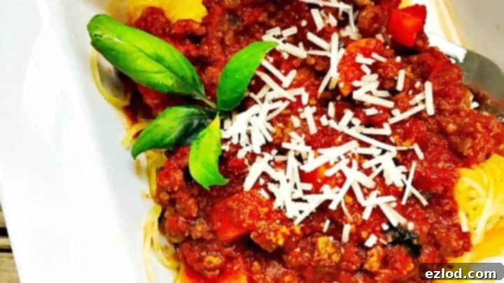 Instant Pot Beef Bolognese with Spaghetti Squash