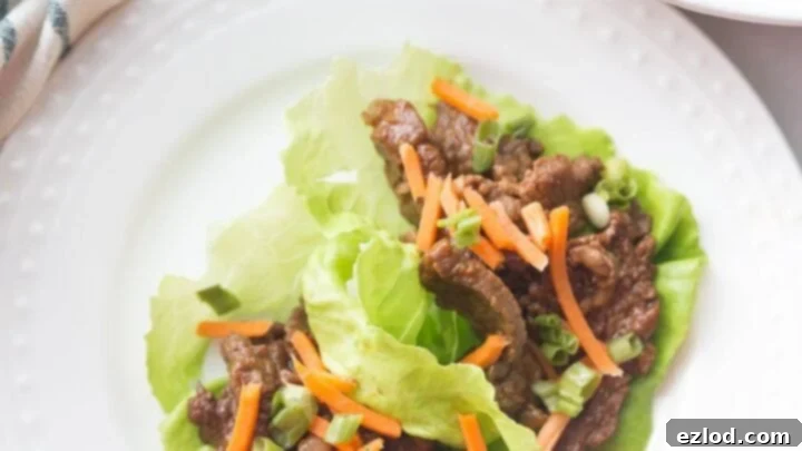 Instant Pot Asian Steak Lettuce Wraps