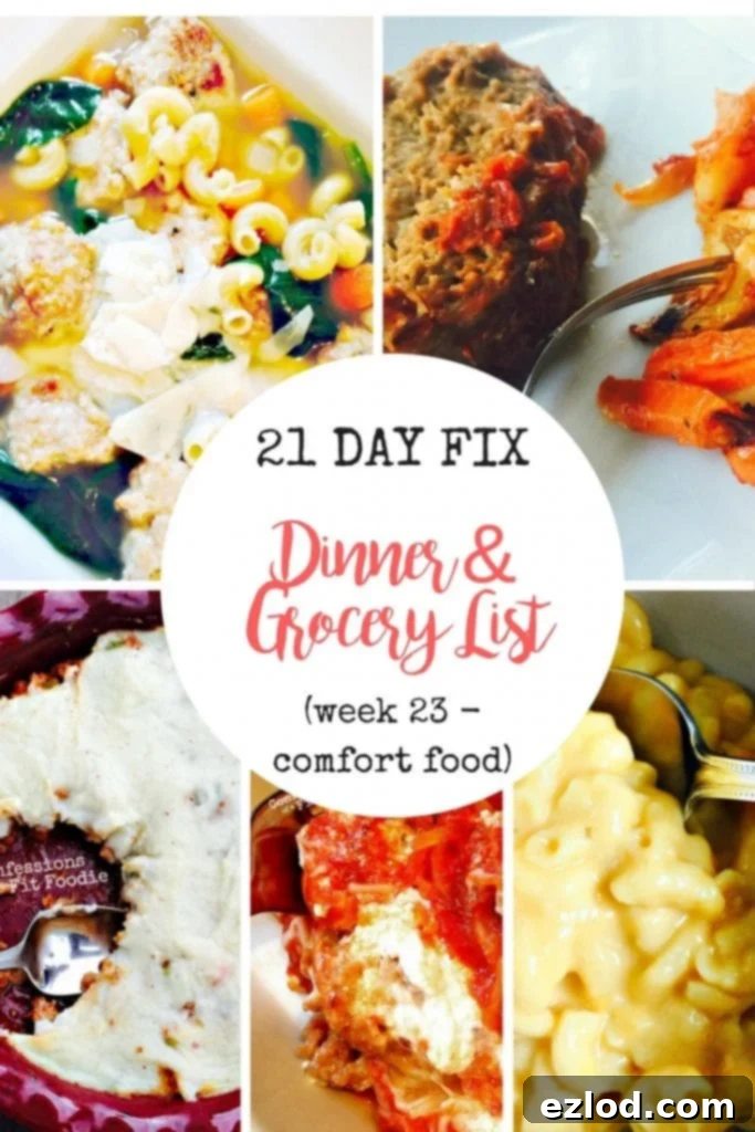 21 Day Fix Meal Plan & Grocery List | Confessions of a Fit Foodie