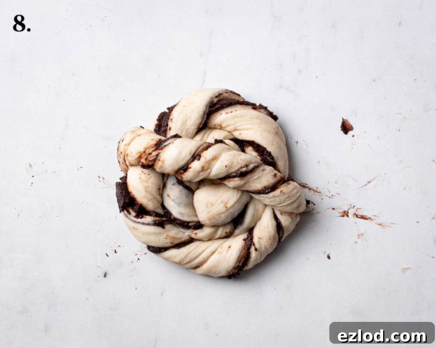 Step 8, the shaped bun.