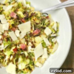 21 Day Fix Crispy Shaved Brussels Sprouts with Bacon, Parmesan, and Balsamic | Confessions of a Fit Foodie