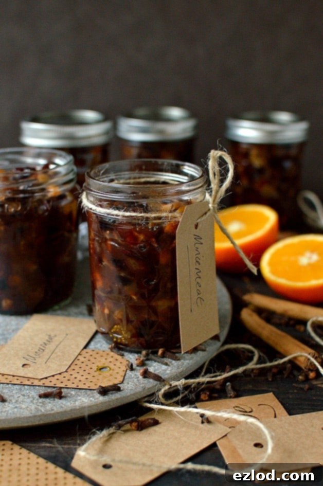 Vegetarian mincemeat recipe - easy vegetarian Christmas mincemeat made with butter and lashings of port
