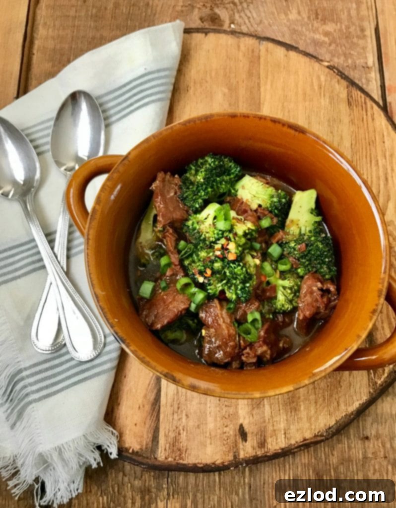 Instant Pot Beef and Broccoli, a healthier gluten-free and dairy-free takeout alternative perfect for 21 Day Fix.