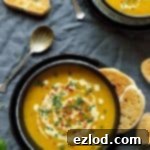 Carrot and coriander soup - healthy, filling, quick and easy to make and utterly delicious!