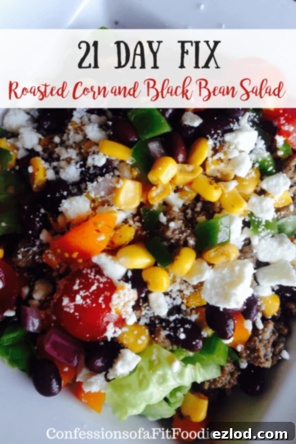 Roasted Corn and Black Bean Salad {21 Day Fix} | Confessions of a Fit Foodie