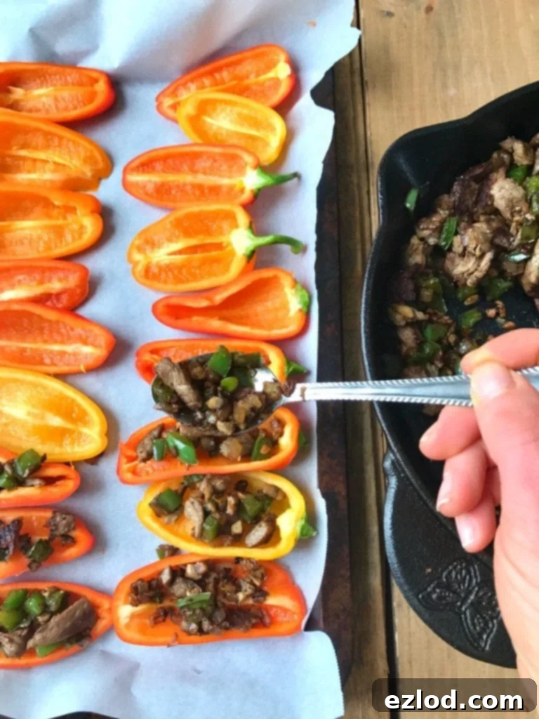 21 Day Fix Mini Philly Cheesesteak Stuffed Pepper Nachos |Confessions of a Fit Foodie