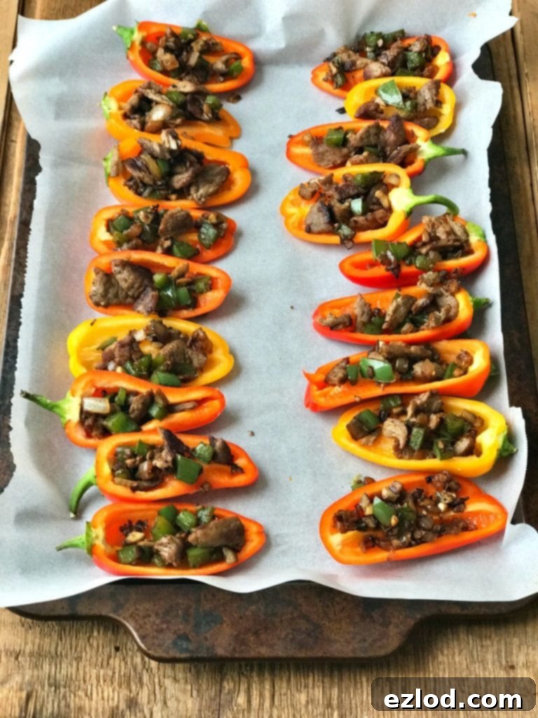 21 Day Fix Mini Philly Cheesesteak Stuffed Pepper Nachos |Confessions of a Fit Foodie