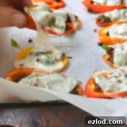 21 Day Fix Mini Philly Cheesesteak Stuffed Pepper Nachos |Confessions of a Fit Foodie