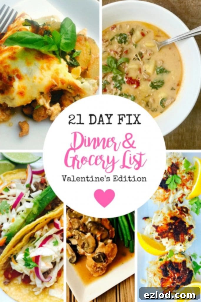 21 Day Fix Meal Plan & Grocery List | Weight Watchers Meal Plan and Grocery List