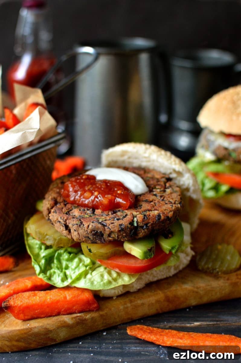 Vegetarian black bean burgers - delicious, easy to make bean burgers that hold their shape