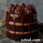 Chocolate coffee cardamom layer cake - three layers of moist chocolate coffee cardamom cake with swiss meringue buttercream and dark chocolate ganache.