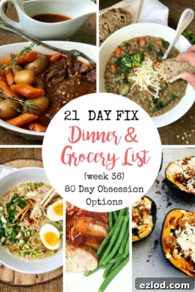 21 Day Fix Meal Plan and Grocery List | Confessions of a Fit Foodie 