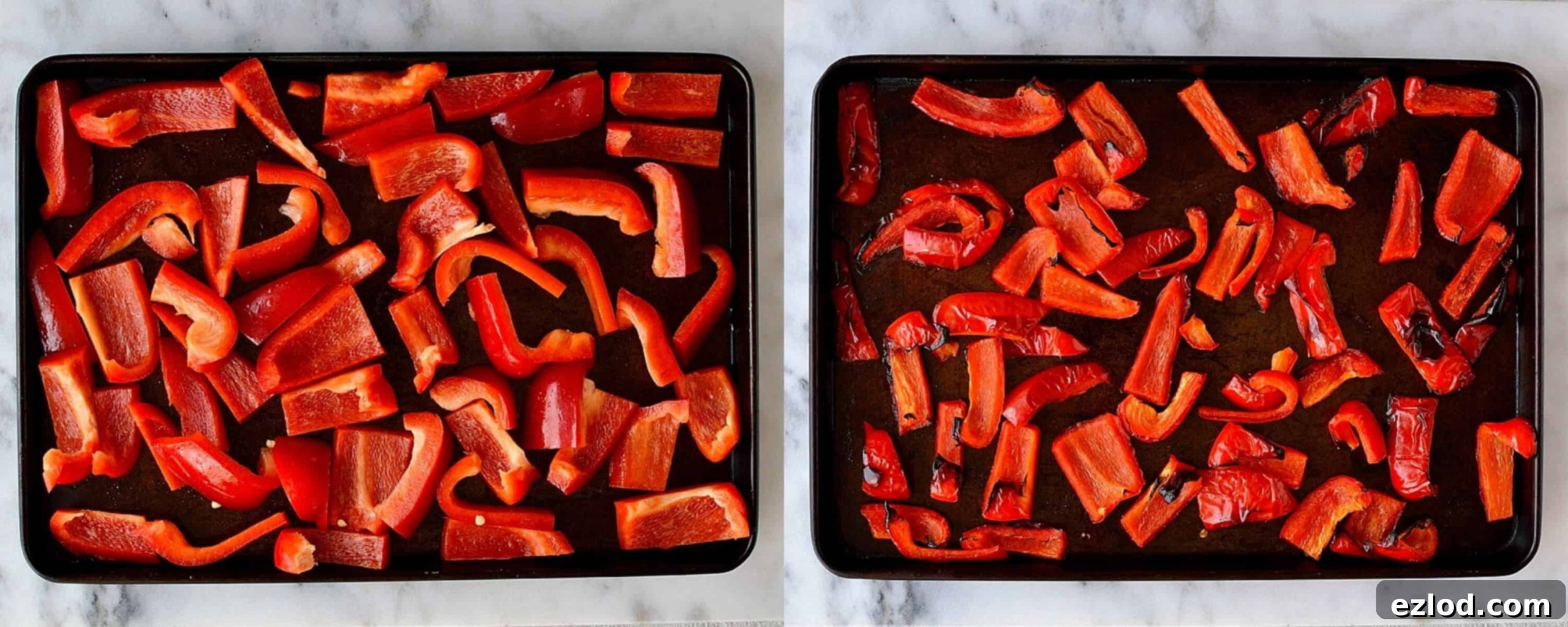 roasted red pepper and chilli hummus step 1