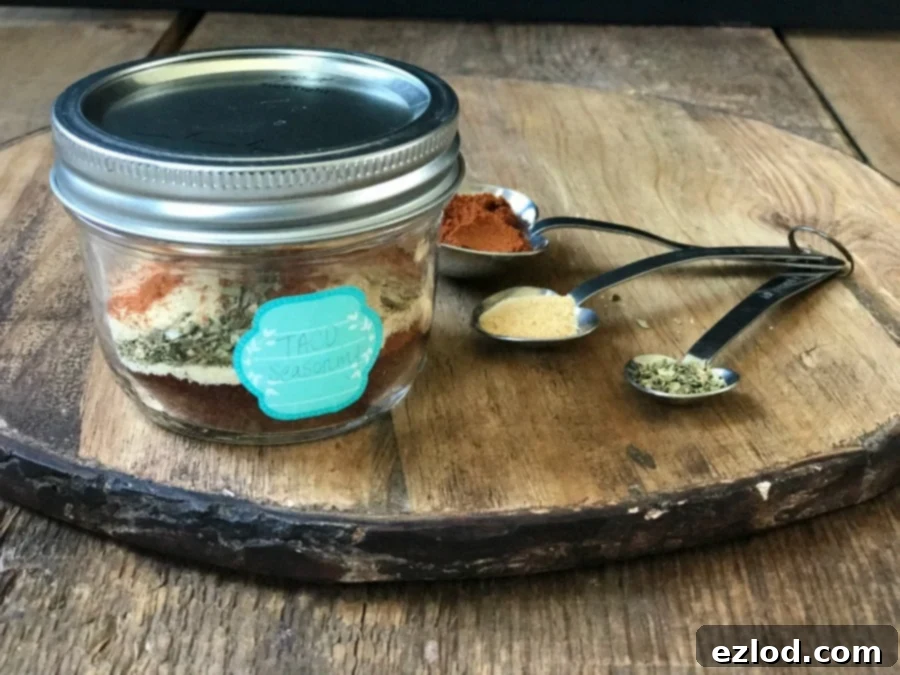 Ingredients for salt-free taco seasoning