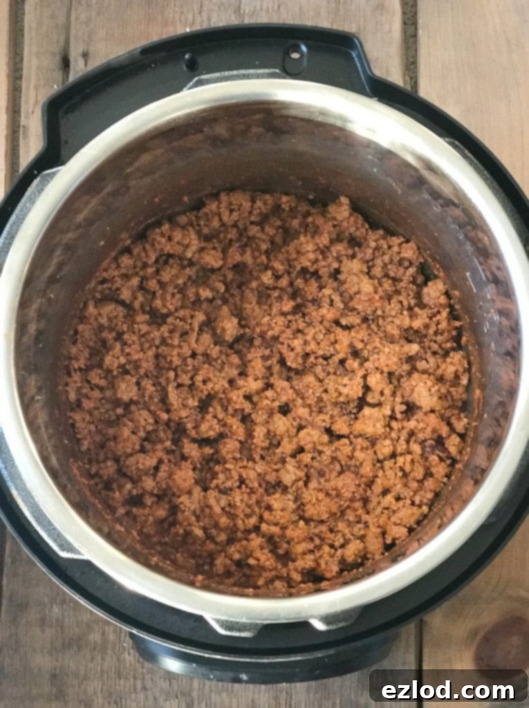 Flattened taco meat in freezer bags