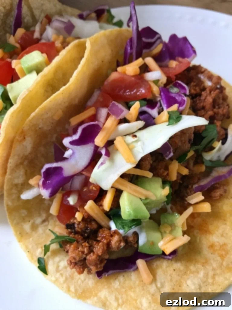 Delicious Instant Pot Freezer Prep Taco Meat, served and ready