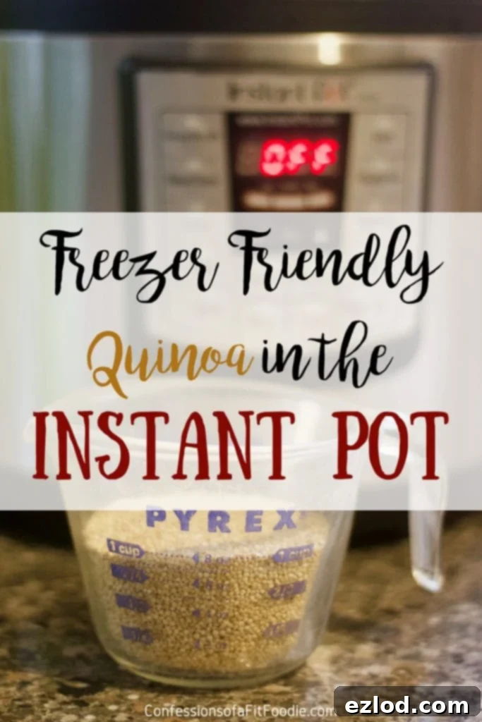 Perfectly cooked Instant Pot quinoa ready for meal prep.