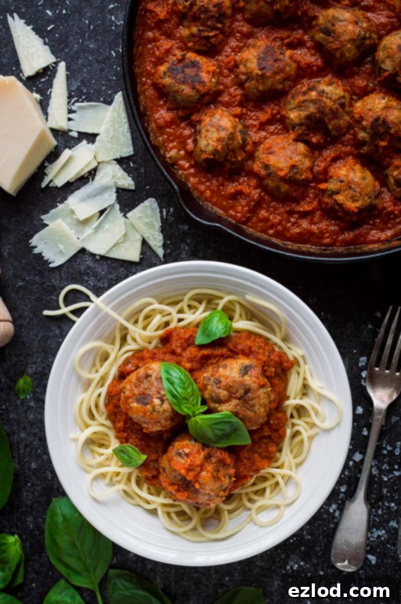 Vegetarian mushroom meatballs - these moist, herby, delicious meatless 'meatballs' taste amazing with tomato sauce and pasta and are the perfect healthy comfort food.