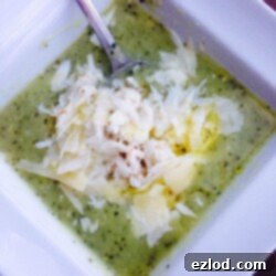 Delicious Zucchini Crab Soup, a healthy and easy 21 Day Fix Recipe. Perfect served hot or chilled.