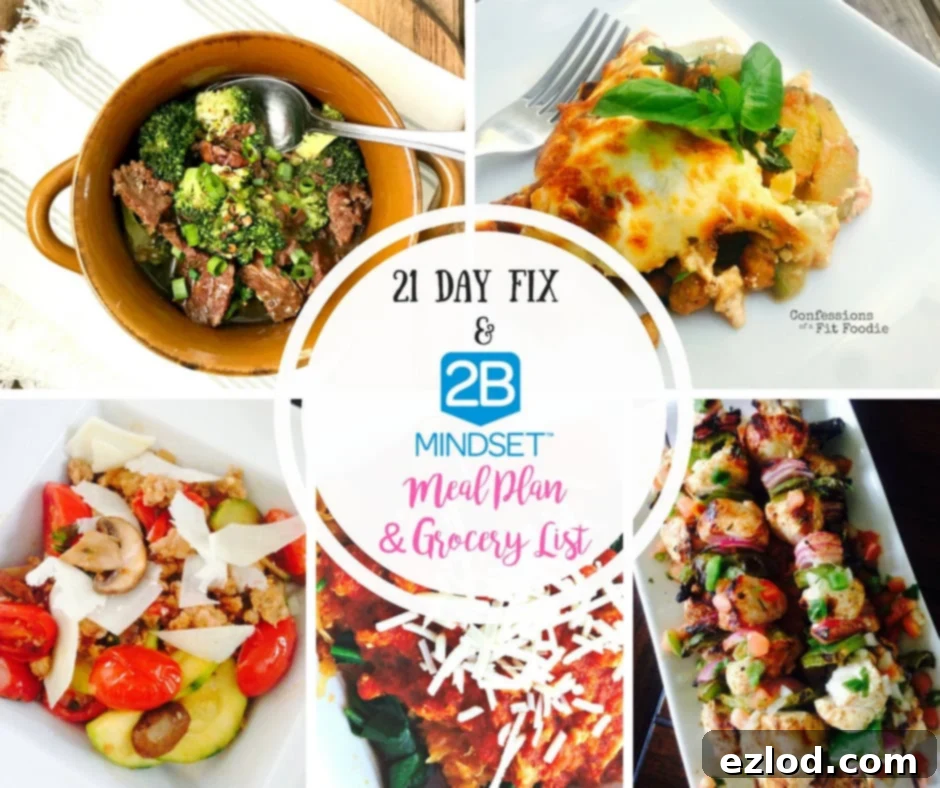 Spicy Sausage and Veggies and other 'No Yellow' 2B Mindset meal ideas