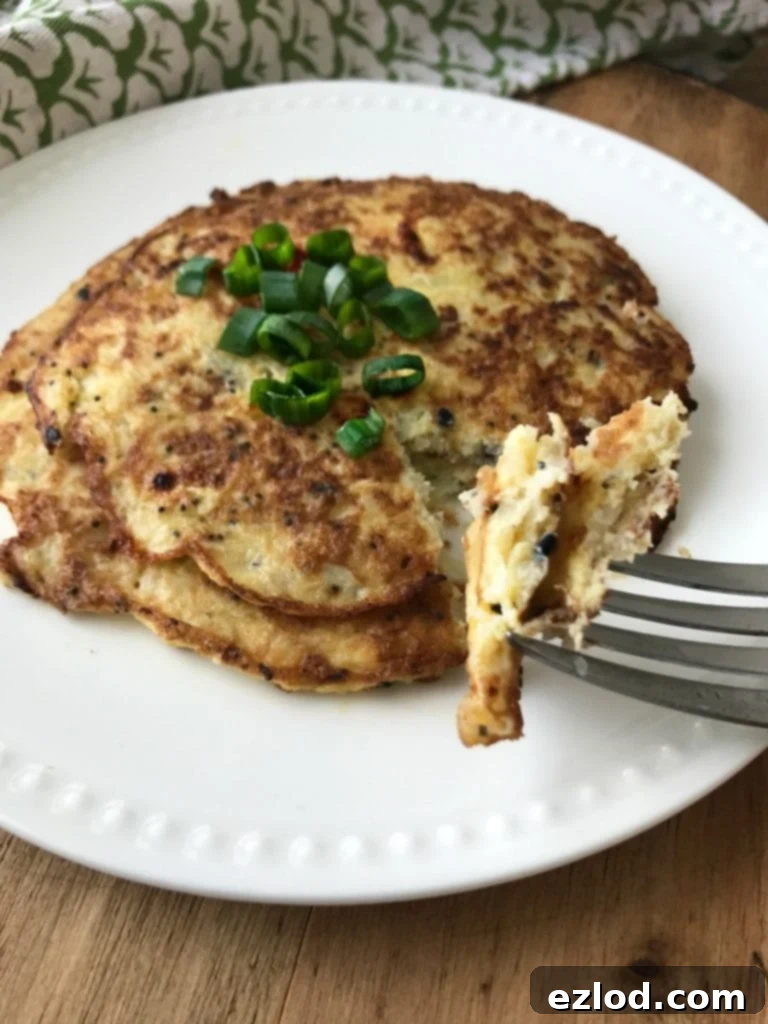 Low Carb Cauliflower Hash Browns, a healthy and filling 21 Day Fix breakfast or side.