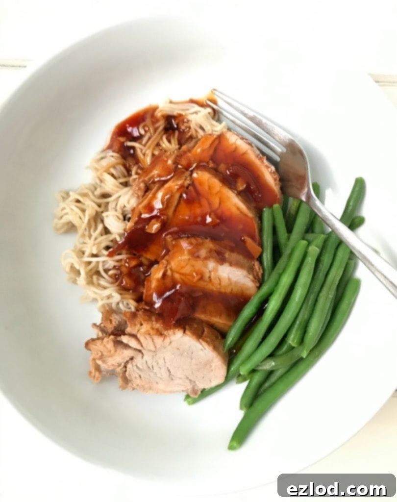 Instant Pot Asian Pork Tenderloin, a quick and delicious 21 Day Fix dinner.