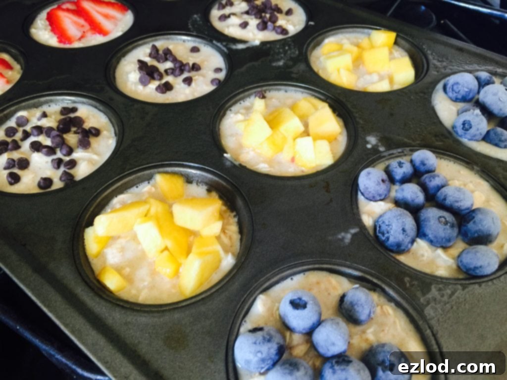 Delicious 21 Day Fix Baked Oatmeal Cups with berries and fruit, perfect for a healthy gluten-free and dairy-free breakfast