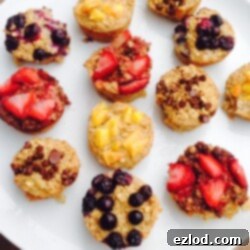 Customizable Baked Oatmeal Cups - A 21 Day Fix, easy breakfast recipe on ConfessionsOfAFitFoodie.com