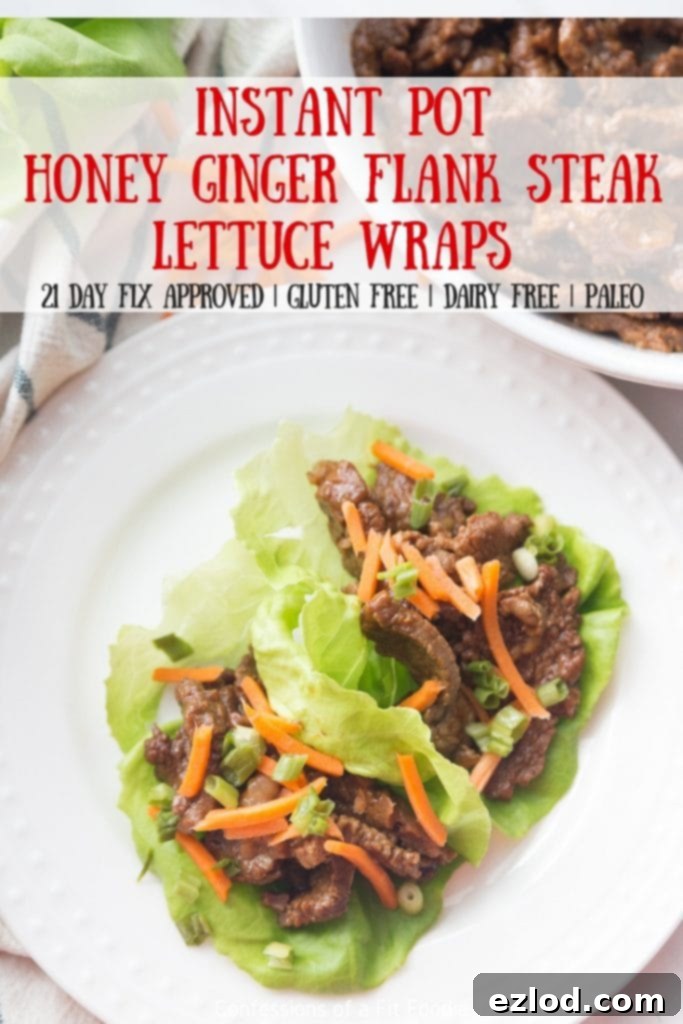 A vibrant bowl of Instant Pot Asian Steak Lettuce Wraps, garnished beautifully.