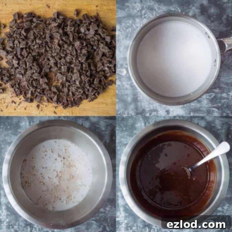 Step 1 - making the ganache