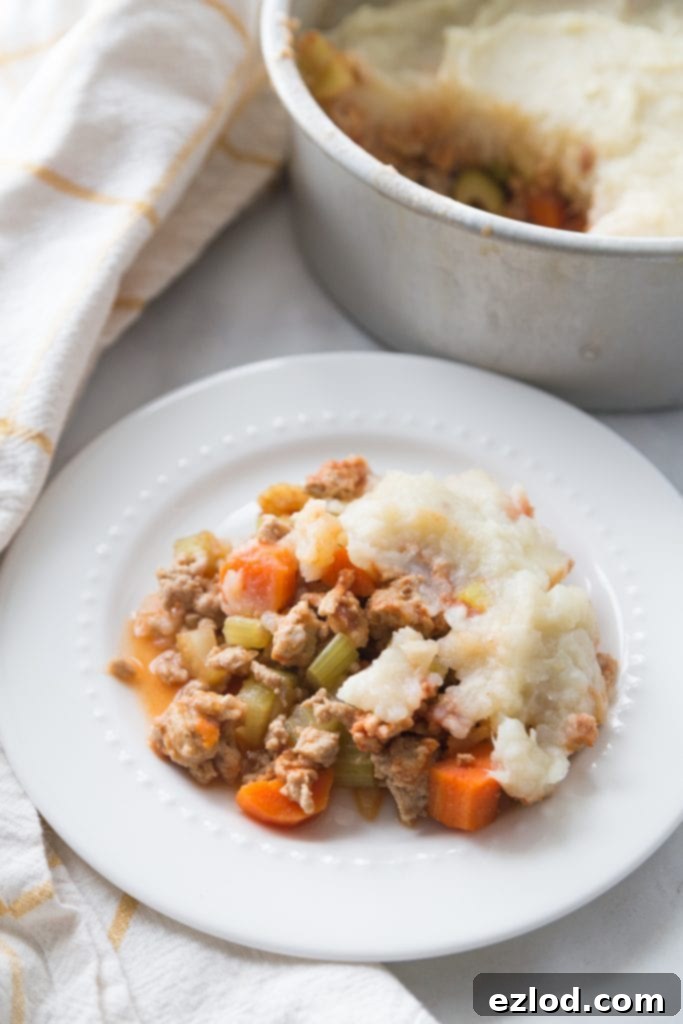 Healthy Instant Pot Shepherd's Pie with half-cauliflower topping
